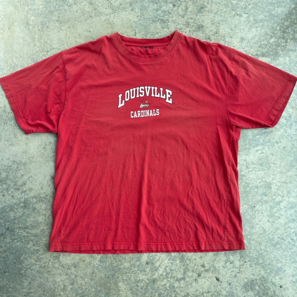 Louisville Cardinals T-Shirt Mens XXL Red Graphic Short Sleeve NCAA College Tee